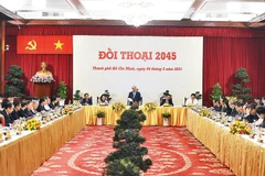 "Đối thoại 2045" diễn ra tại Hội trường Thống Nhất, TP Hồ Chí Minh. Ảnh: Quang Hiếu 