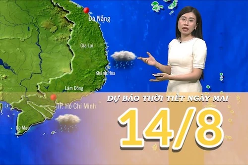 [Video] Dự báo thời tiết đêm nay và ngày mai 14/8/2025: Nắng nóng kết thúc tại Bắc Bộ