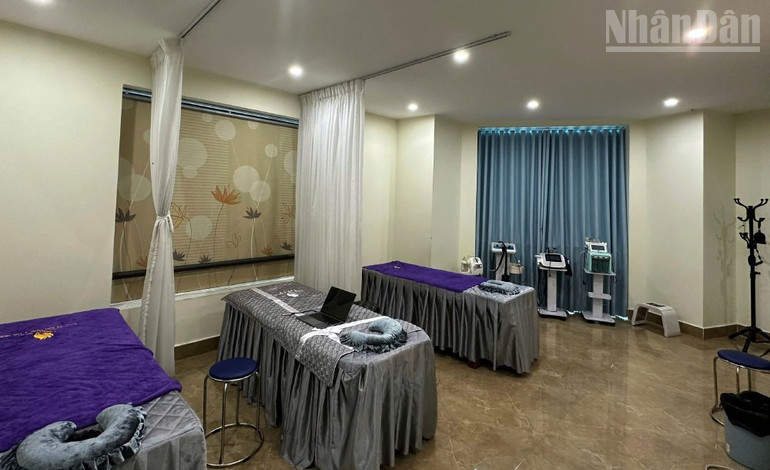 Phía bên trong của cơ sở khám, chữa bệnh không phép của các đối tượng tại tỉnh Tuyên Quang. ndo_tr_5.jpg