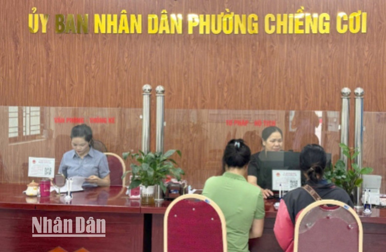 Hoạt động tại tất cả các xã, phường, thị trấn của tỉnh Sơn La trước ngày 1/7 vẫn diễn ra bình thường. (Ảnh: LAM GIANG) 3-3375.jpg
