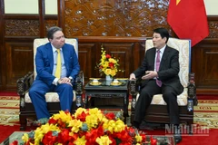 Chủ tịch nước Lương Cường tiếp Đại sứ Hoa Kỳ tại Việt Nam Marc Knapper.