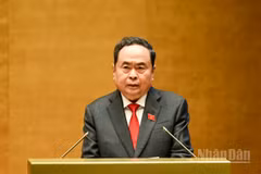 Chủ tịch Quốc hội khóa XV Trần Thanh Mẫn phát biểu khai mạc Kỳ họp thứ nhất, Quốc hội khóa XVI. (Ảnh: DUY LINH)