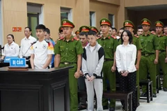 Các bị cáo tại phiên tòa. Ảnh: TRUNG TRANG