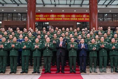Chủ tịch nước Lương Cường và các đại biểu tại Hội nghị Quân chính toàn quân năm 2025.