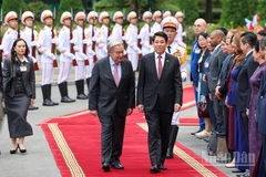 Chủ tịch nước Lương Cường chủ trì lễ đón Tổng Thư ký Liên hợp quốc Antonio Guterres.
