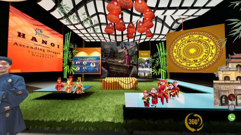 Một trong những thiết phòng triển lãm của đội Hoa Sen Dragons trong cuộc thi.