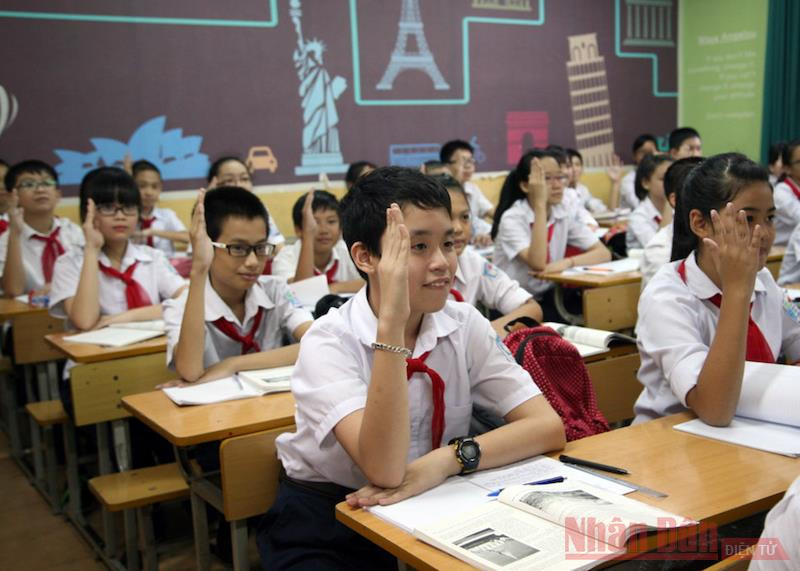 Học sinh THCS (Ảnh minh hoạ: DUY LINH)