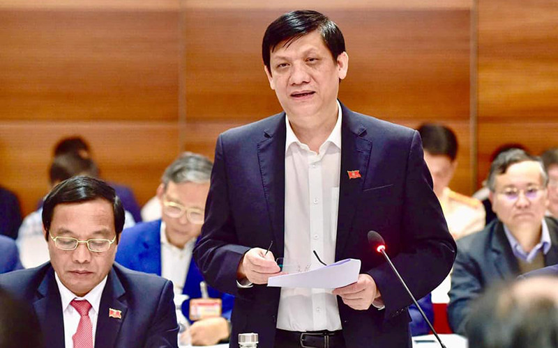 Bộ trưởng Y tế Nguyễn Thanh Long báo cáo thông tin tại cuộc họp chiều 29-1.