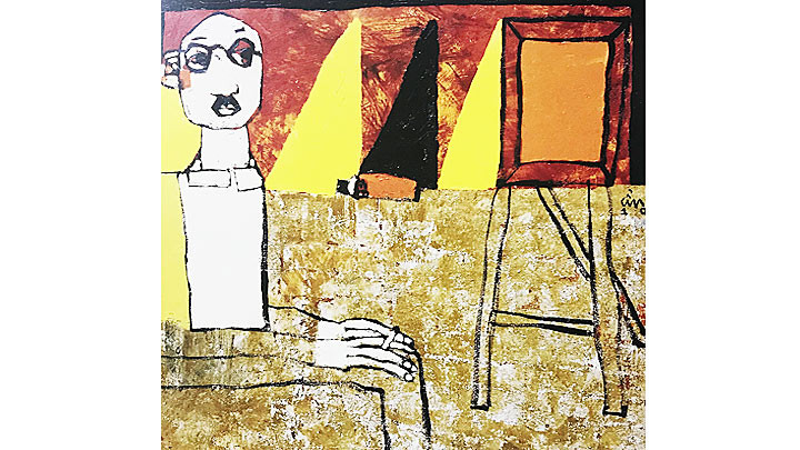 Một bức tranh sơn dầu của họa sĩ Hoàng Hồng Cẩm vẽ năm 2010.