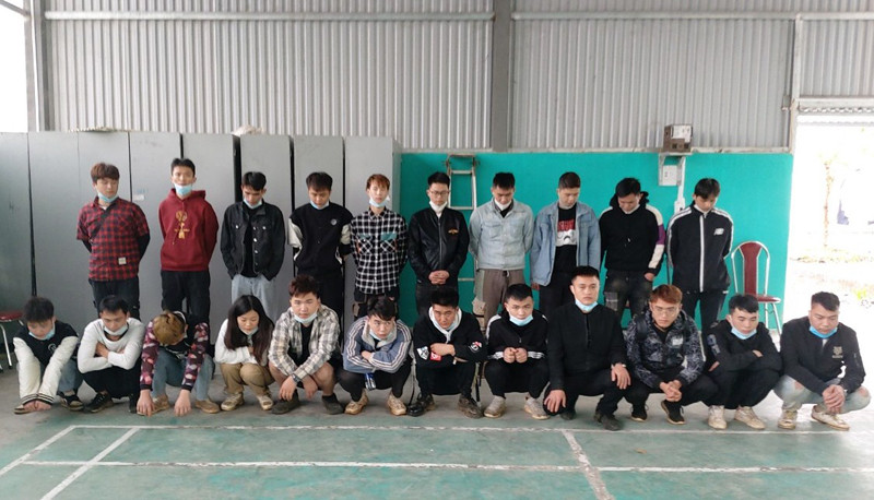 22 đối tượng người Trung Quốc nhập cảnh trái phép bị phát hiện tại huyện Trùng Khánh (Cao Bằng).