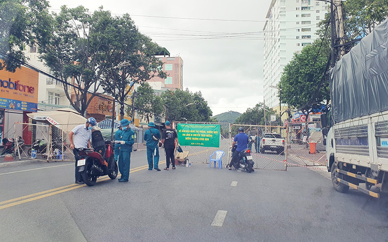 Một chốt kiểm soát trên địa bàn TP Vũng Tàu (Bà Rịa - Vũng Tàu).