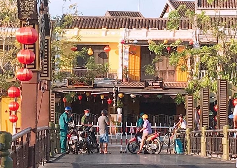Hội An lập nhiều chốt kiểm soát dịch trên địa bàn thành phố. 