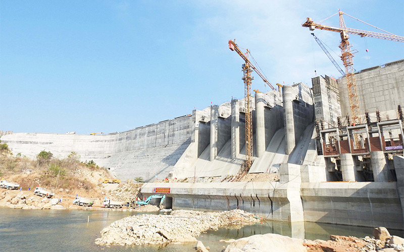 Cụm Công trình Hồ chứa nước Sông Cái thuộc Dự án hệ thống thủy lợi Tân Mỹ thi công đạt 98% khối lượng.