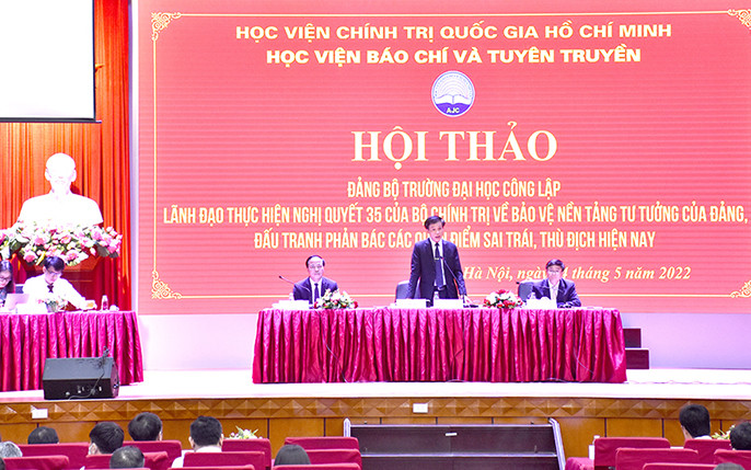 Quang cảnh hội thảo. (Ảnh: Học viện Báo chí và Tuyên truyền)