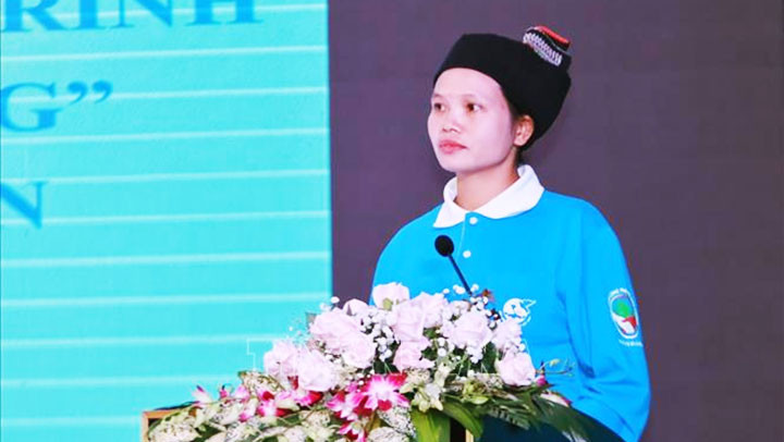 Đại biểu trình bày tham luận tại hội nghị. Ảnh: TRỊNH DUY HƯNG/TTXVN