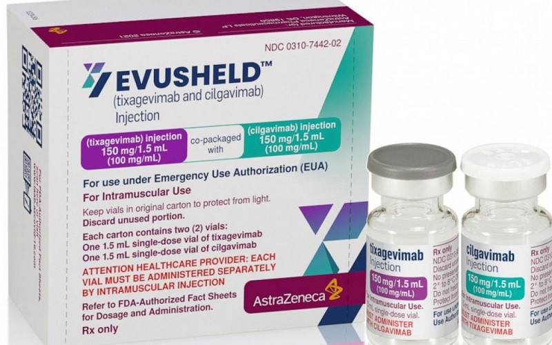 Thuốc kháng thể đơn dòng Evusheld của AstraZeneca. (Ảnh: Reuters)