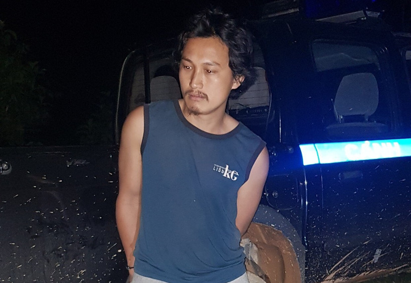 Đối tượng Thang Phi Hùng bị lực bị lượng Cảnh sát 113, Công an Cao Bằng bắt giữ.