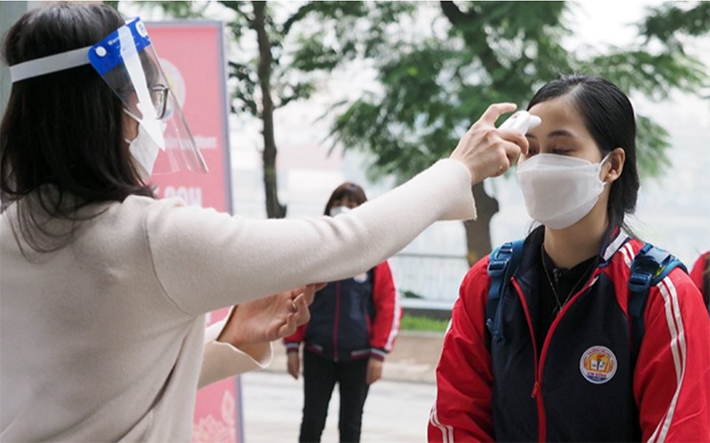 Diễn tập đón học sinh tiểu học đến trường trên địa bàn quận Ba Đình.