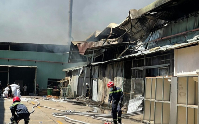 Hiện trường vụ cháy. (Ảnh: CCT)