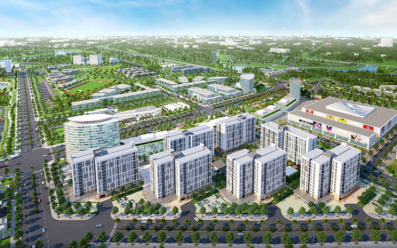 Phối cảnh dự án EHome Southgate tọa lạc ngay cửa ngõ đô thị vệ tinh Waterpoint.
