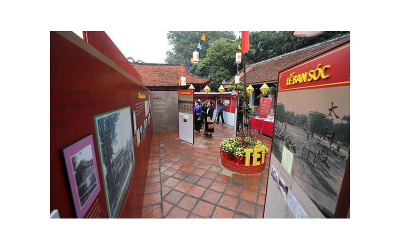 Không gian triển lãm "Cung đình đón Tết". Ảnh: LÊ TÌNH