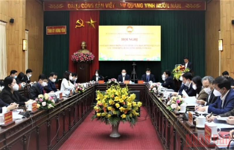 Hội nghị cụm thi đua Mặt trận Tổ quốc các tỉnh đồng bằng sông Hồng. (Ảnh: PHẠM HÀ) 