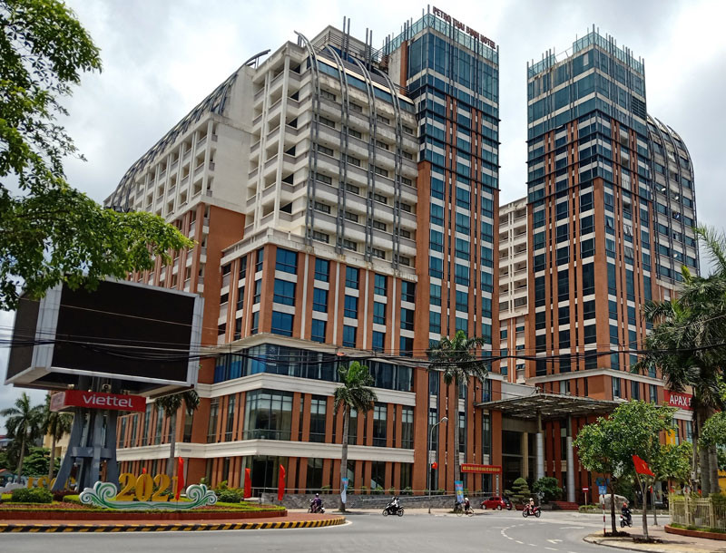 Trung tâm TP Thái Bình vắng vè dịp cuối tuần do ảnh hưởng của dịch Covid-19.