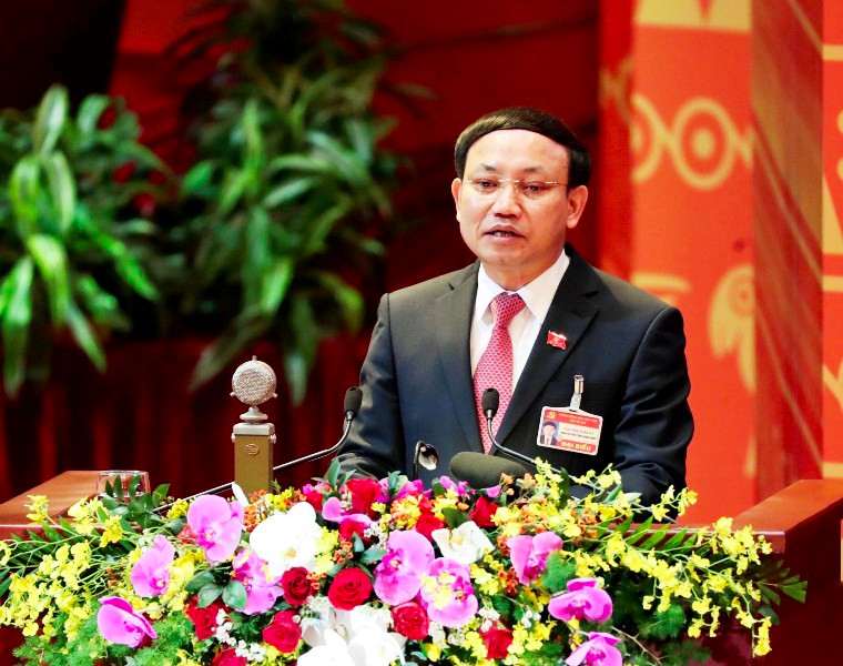 Bí thư Tỉnh ủy Quảng Ninh Nguyễn Xuân Ký phát biểu tham luận.