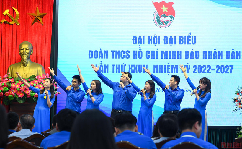 Đoàn Thanh niên Cộng sản Hồ Chí Minh Báo Nhân Dân. (Ảnh: THÀNH ĐẠT)