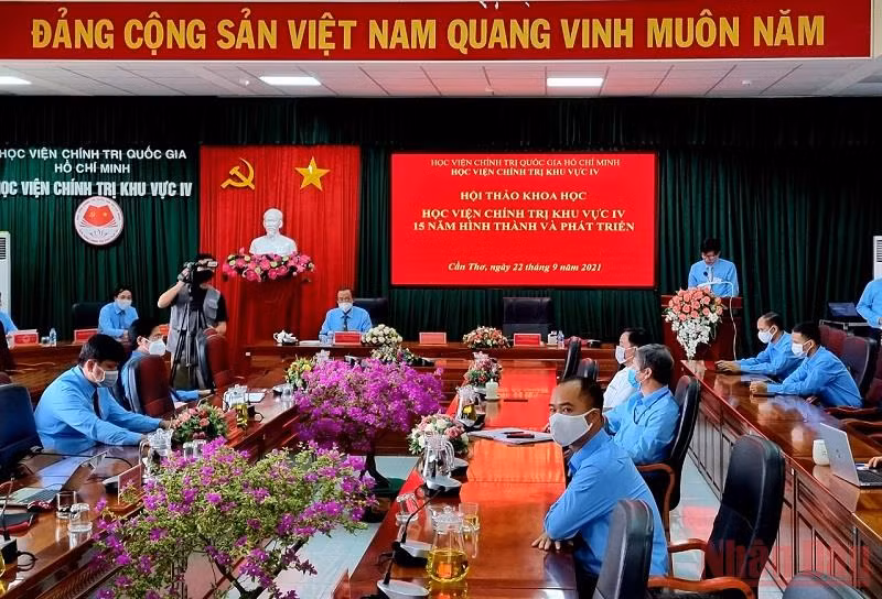 Quang cảnh hội thảo tại Học viện Chính trị khu vực IV, TP Cần Thơ.