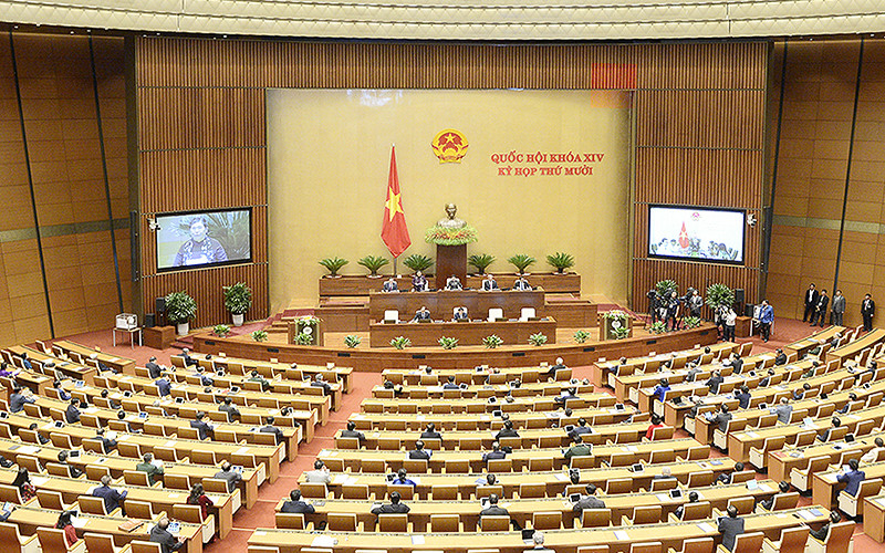 Toàn cảnh phiên họp Quốc hội ngày hôm nay 20-10. (Ảnh do Trung tâm báo chí Quốc hội cung cấp)