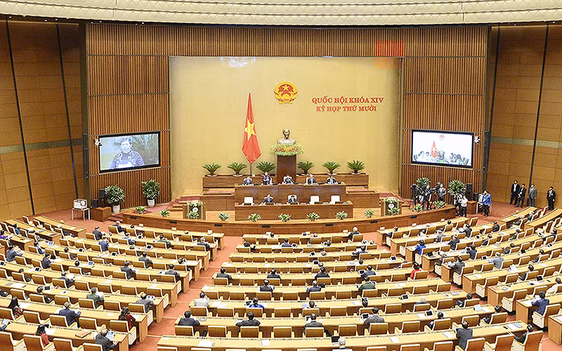 Toàn cảnh phiên họp Quốc hội ngày hôm nay 20-10. (Ảnh do Trung tâm báo chí Quốc hội cung cấp)