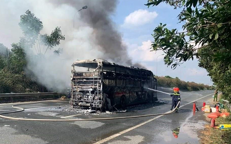 Hiện trường vụ cháy. (Ảnh: TTXVN)