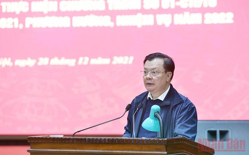 Đồng chí Đinh Tiến Dũng phát biểu chỉ đạo Hội nghị.