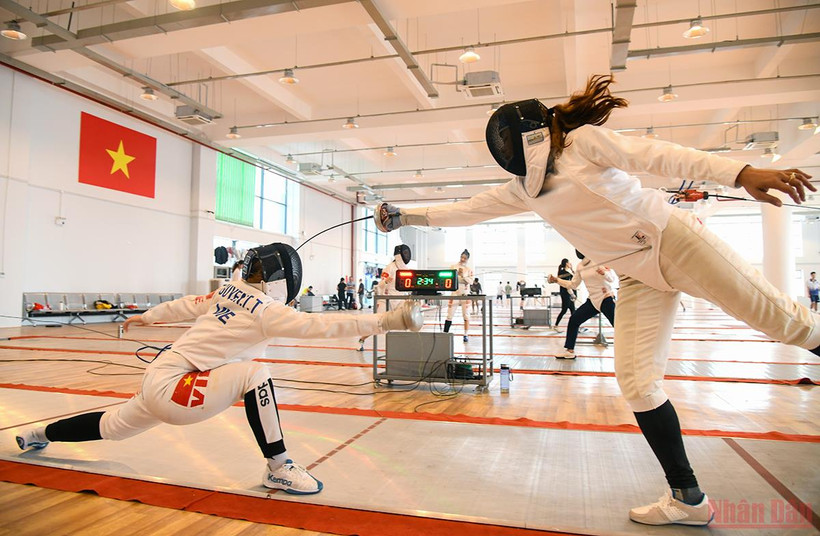 Mặc dù gặp khó, nhưng đấu kiếm Việt Nam vẫn đặt quyết tâm cao ở SEA Games 31 sắp tới. (ẢNH: THÀNH ĐẠT)