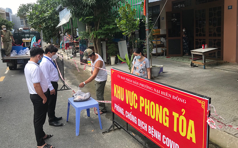 Một địa điểm cách ly phong tỏa phòng, chống dịch trên địa bàn phường Nại Hiên Đông, quận Sơn Trà.