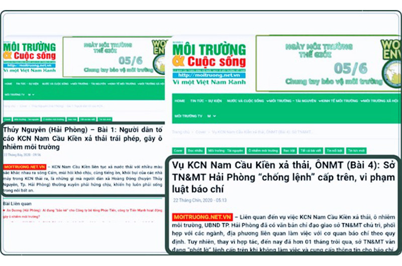 Thông tin sai sự thật của Tạp chí Môi trường và Cuộc sống về Khu công nghiệp Nam Cầu Kiền.
