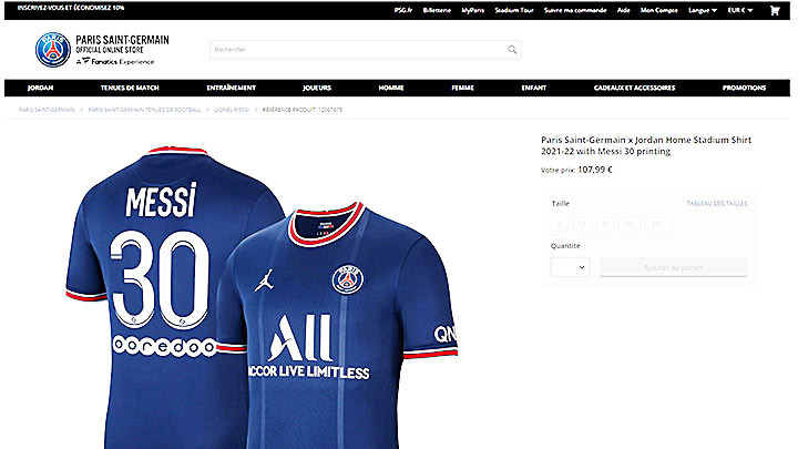 Áo đấu của Messi bán chạy