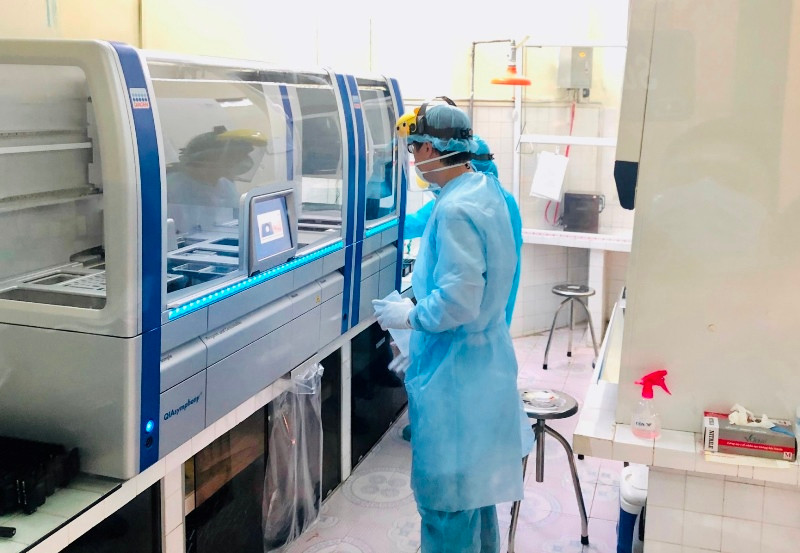 Xét nghiệm Covid-19 tại CDC Hải Phòng.