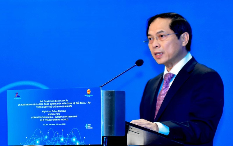 Bộ trưởng Ngoại giao Bùi Thanh Sơn. (Ảnh: Báo Thế giới và Việt Nam)