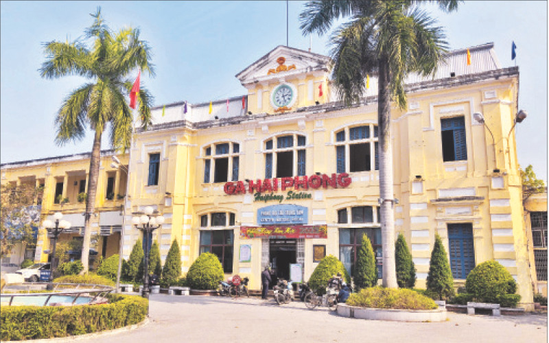 Ga Hải Phòng vẫn còn lưu giữ những nét kiến trúc độc đáo.