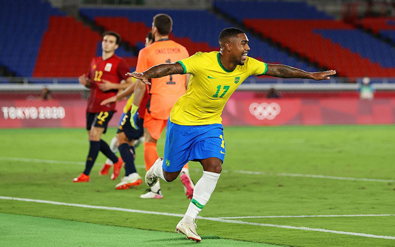 Cầu thủ Malcom ghi bàn thắng quyết định giúp Brazil giành Huy chương vàng. Ảnh: ioc 
