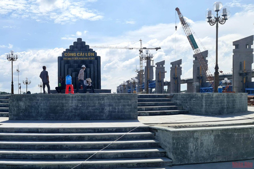 Công trình dự án Cống Cái Lớn – Cái Bé tỉnh Kiên Giang vượt tiến độ giai đoạn 1.