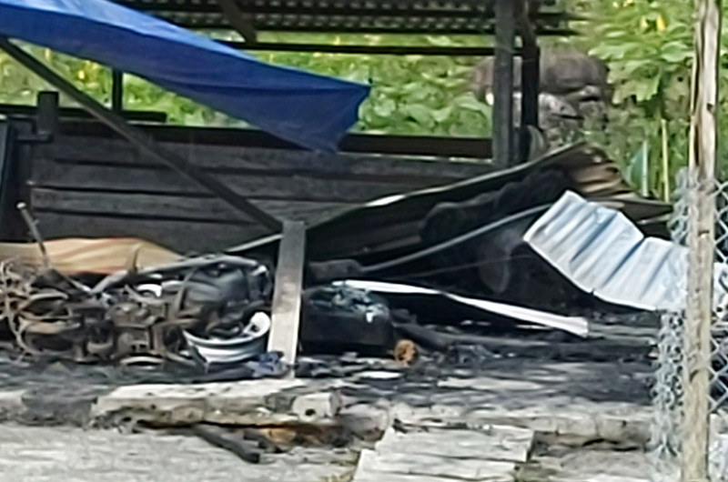 Hiện trường vụ cháy. 