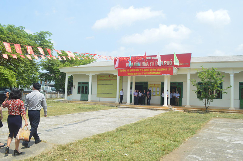 Các điểm bầu cử ở Quảng Ngãi sẵn sàng phương án bầu cử trong điều kiện phòng, chống dịch Covid 19. 