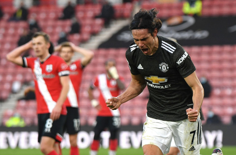 Cavani trong trận thắng 3-2 trước Southampton hôm 29-11. (Ảnh: ESPN)