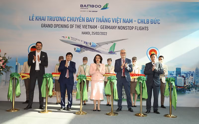 Lễ khai trương chuyến bay thẳng Việt Nam-Cộng hòa Liên bang Đức.