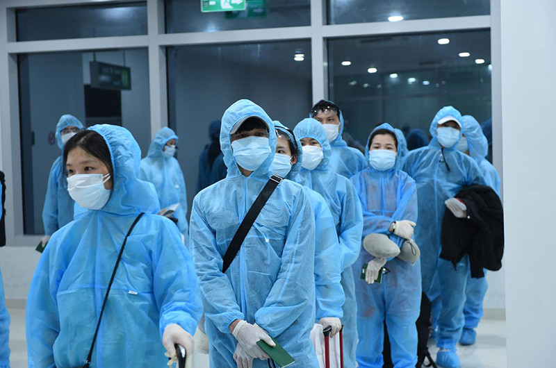 Các công dân nhập cảnh từ Nhật Bản về đều được cách ly và xét nghiệm với virus SARS-CoV-2.