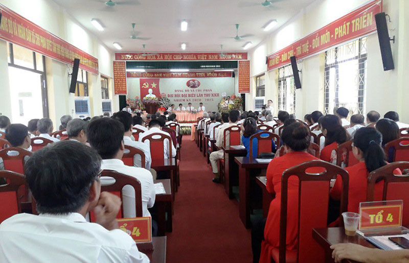 Quang cảnh Đại hội đại biểu Đảng bộ xã Chu Phan nhiệm kỳ 2020-2025.