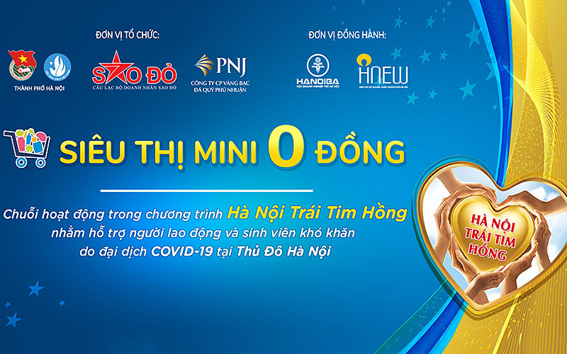 “Siêu thị mini 0 đồng - Hà Nội trái tim hồng” sắp được mở tại thành phố Hà Nội.